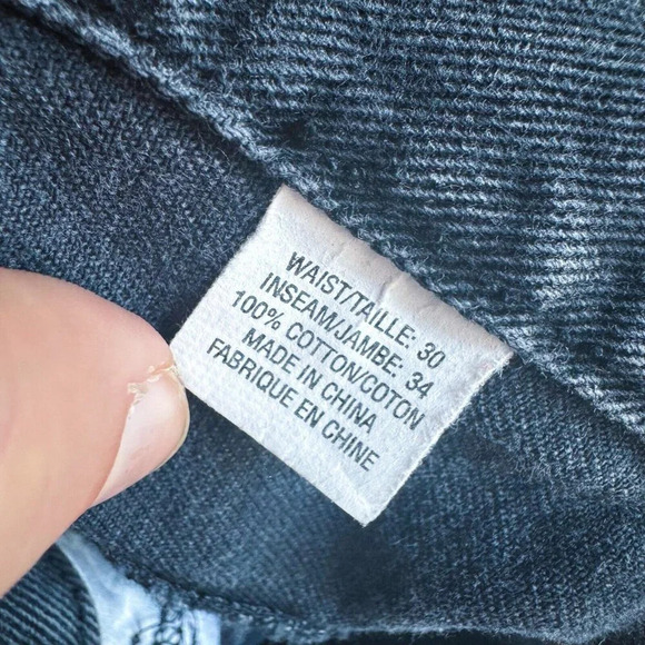 Vintage Pistol Black Wash Relaxed Leg High Wiast Jeans 28"W - Picture 9 of 9